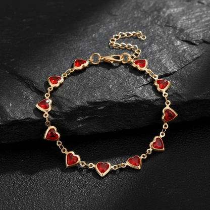 Ophelyra Granatellarmband | Guld