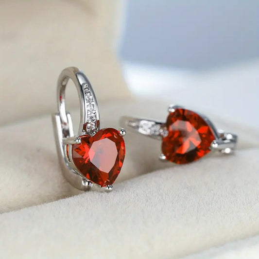 Lunara Emberelle Örhängen | Vitt guld