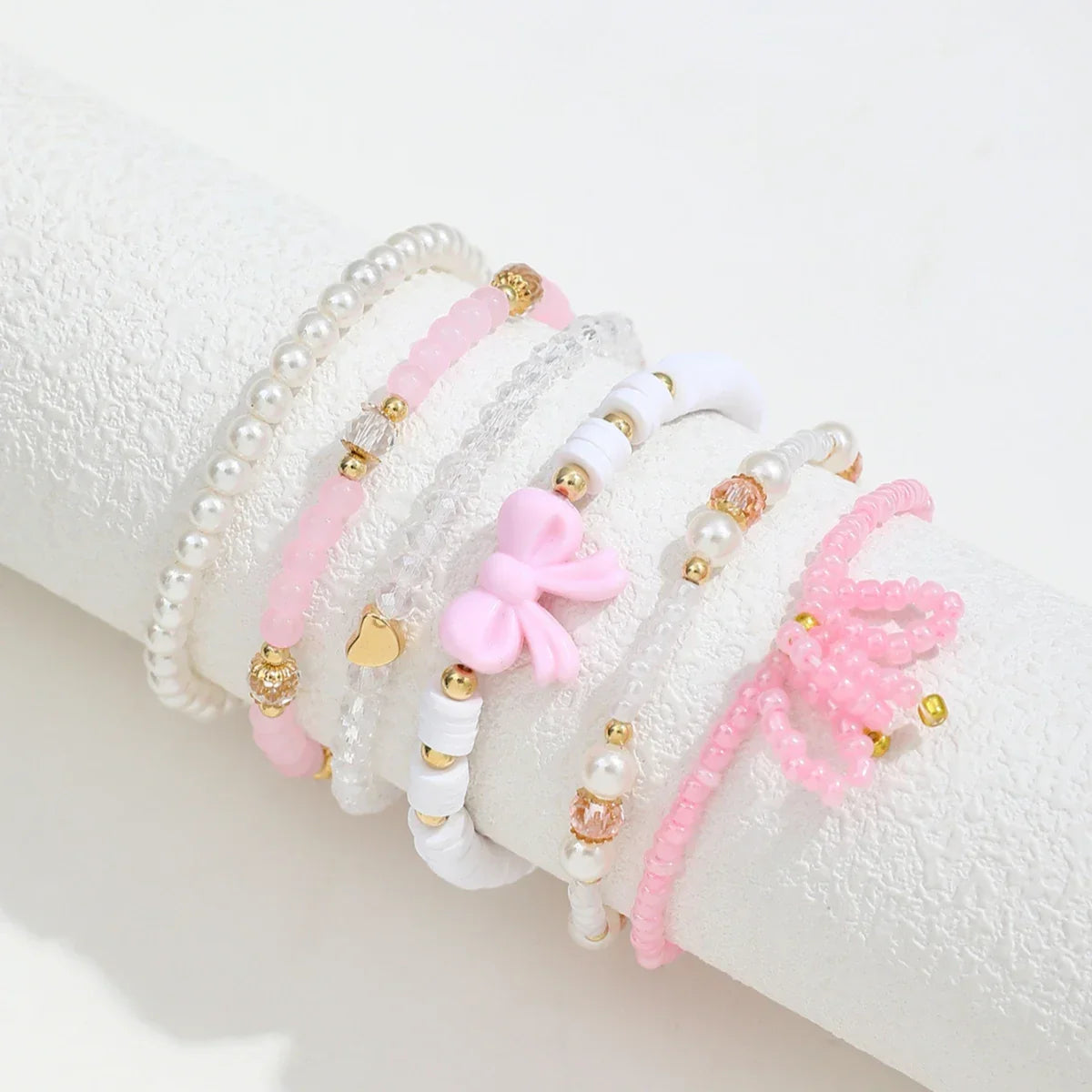 Pärla Kärlek Rosett Armband Set 